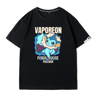 แฟชั่น Pokemon Anime Vaporeon Print เสื้อยืด Unisex - เสื้อยืดกราฟิกการ์ตูนน่ารักและอินเทรนด์