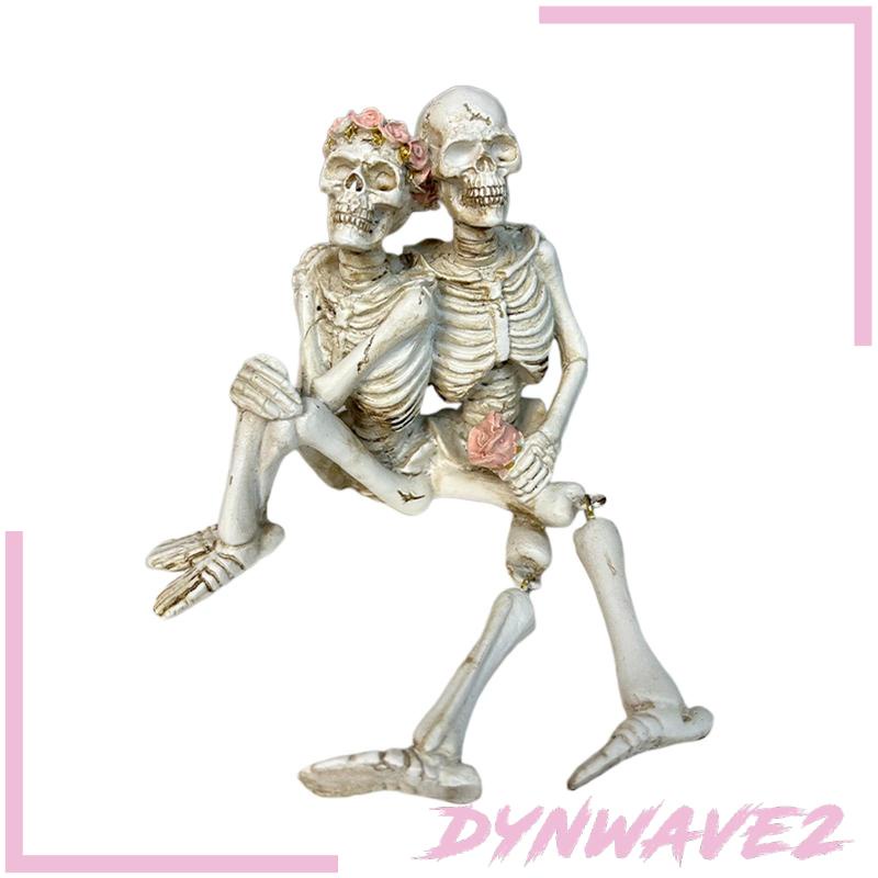 dynwave2-ฟิกเกอร์-รูปปั้นโครงกระดูกคู่รัก-ฮาโลวีน-สําหรับตกแต่งบ้าน-ห้องนั่งเล่น-ชั้นวางหนังสือ-เตาผิง