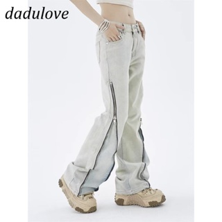 DaDulove💕 New American Ins High Street Retro Zipper Jeans Niche High Waist Wide Leg Pants Large Size Trousers
