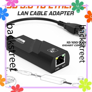 Backstreet อะแดปเตอร์อีเธอร์เน็ตแล็ปท็อป 10 100 1000Mbps Type-C เป็น RJ45