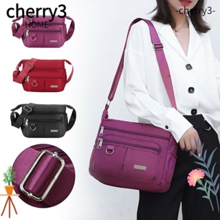 Cherry3 กระเป๋าสะพายไหล่ ผ้าออกซ์ฟอร์ด หลายช่อง เหมาะกับการเดินทาง