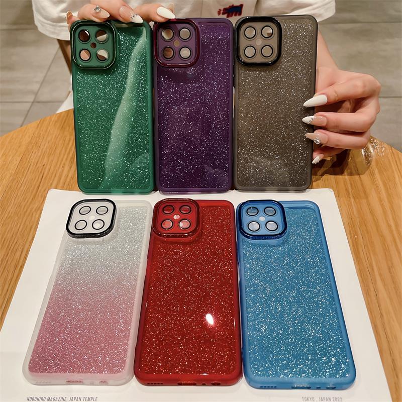 เคสโทรศัพท์มือถือ-ซิลิโคนนิ่ม-แบบใส-ป้องกันเลนส์กล้อง-ลายกลิตเตอร์-สําหรับ-huawei-honor-x6-x7-x9-x8a-x7a-x8-4g-5g-x-8a-honorx8a-x-8-honorx8