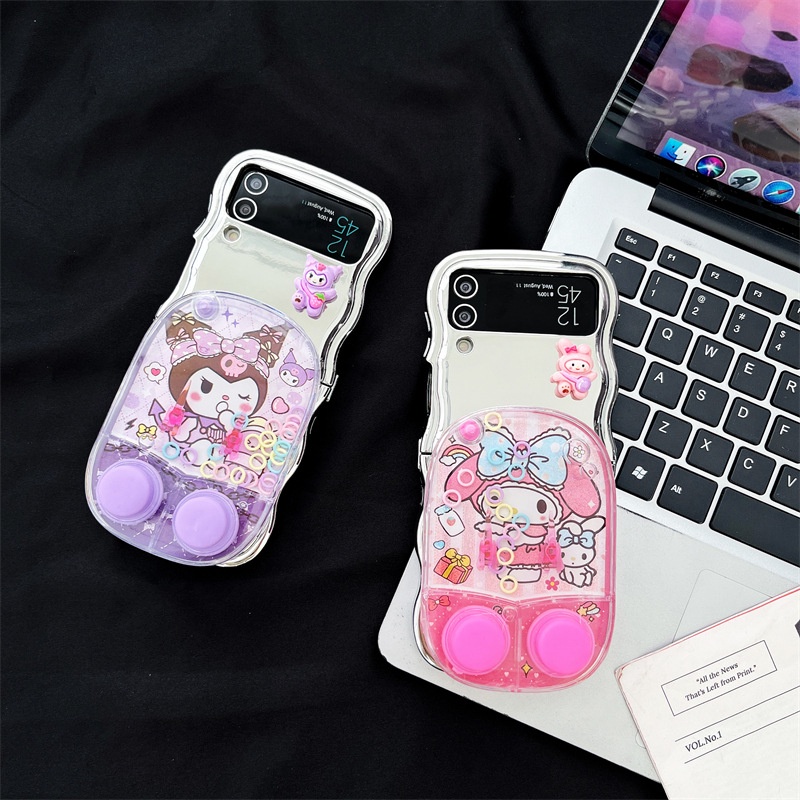 เคสป้องกันโทรศัพท์มือถือ-ลายการ์ตูนเมโลดี้น่ารัก-สําหรับ-samsung-galaxy-z-flip-5-z-flip-4-z-flip-3-zflip3-zflip4-zflip5