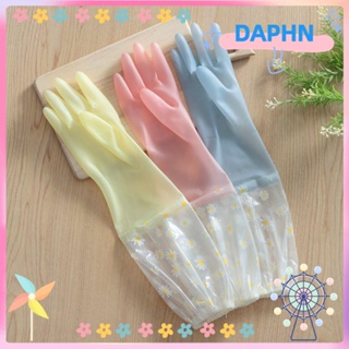 Daphs ถุงมือยาง กันน้ํา ทนทาน สําหรับล้างจาน