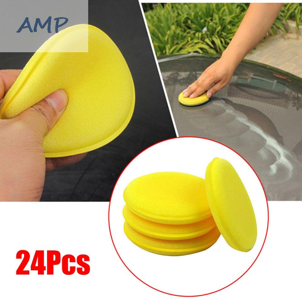 new-8-polish-sponges-sponges-wax-waxing-foam-yellow-cleaning-wash-detailing-polish