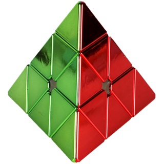 Shengshou Pyraminx 3x3 ลูกบาศก์พีระมิดแม่เหล็ก ชนิดชุบเมทัลลิก 3x3x3