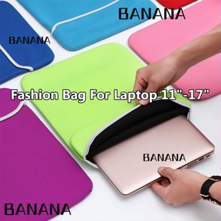Banana1 กระเป๋าใส่แล็ปท็อป ผ้าฝ้าย แบบนิ่ม สีสันสดใส สําหรับ Dell Asus 11 13 14 15 17 นิ้ว