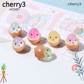 Cherry3 ของเล่นไก่เปลือกไข่ เรืองแสง ขนาดเล็ก DIY สําหรับตกแต่งสวน 10 ชิ้น