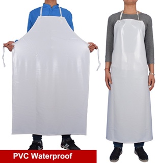 ผ้ากันเปื้อน PVC กันน้ํา กันน้ํามัน สีขาว สําหรับโรงอาหาร โรงแรม ห้องครัว โรงอาหาร