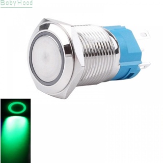 【Big Discounts】Vandal proof 16mm Stainless Steel Push Button Switch LED Waterproof Self reset#BBHOOD