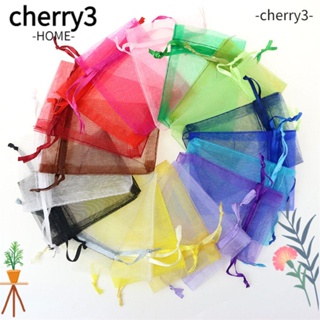 Cherry3 ถุงของขวัญ แบบใส ขนาด 9x12 ซม. สําหรับใส่ขนมหวาน งานแต่งงาน 50 ชิ้น