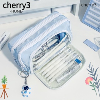 Cherry3 กระเป๋าดินสอ ผ้าไนล่อน อเนกประสงค์ จุของได้เยอะ แบบเรียบง่าย สําหรับนักเรียน