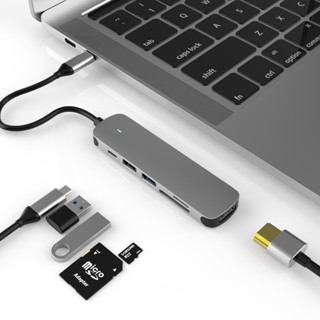 6-in-1 ฮับ USB-C อเนกประสงค์ สําหรับแล็ปท็อป