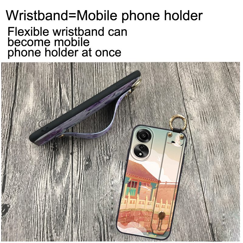 back-cover-shockproof-phone-case-for-oppo-a78-4g-wristband-soft-case-ring-wrist-strap-chinese-style-phone-holder