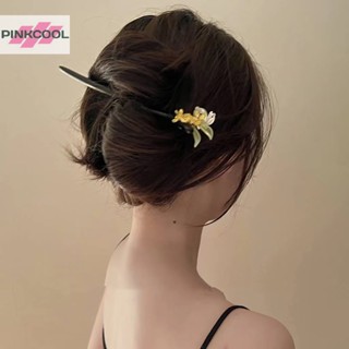 Pinkcool กิ๊บติดผม รูปกระต่าย สไตล์จีนโบราณ ฮั่นฝู กี่เพ้า สีดํา เครื่องประดับผม ขายดี