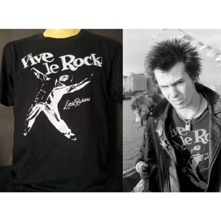 เสื้อเชิ้ตแขนสั้น เสื้อยืดแขนสั้น ผ้านุ่ม เสื้อยืดเสื้อวงนำเข้า Vive Le Rock Sid Vicious Seditionaries Sex Pistols Engla