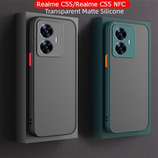 เคสโทรศัพท์ซิลิโคน PC แข็ง โปร่งแสง ผิวด้าน กันกระแทก สําหรับ Realme C55 NFC C 55 C35 C33 C31 C30S C30 RealmeC55 2023