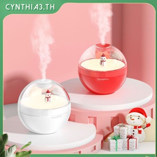 USB แบบพกพา Mini Snowman Humidifier เครื่องพ่นสารเคมีขนาดเล็กเครื่องฟอกอากาศสำนักงาน LED Night Light Atomizer Cynthia