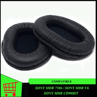 Black-- แผ่นโฟมฟองน้ําครอบหูฟัง แบบนิ่ม สําหรับหูฟัง SONY MDR 7506 SONY MDR V6 SONY MDR CD900ST