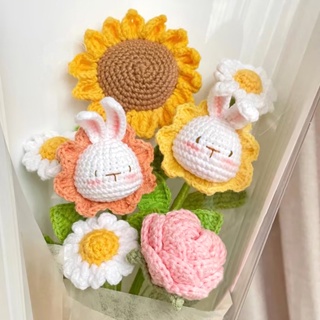 ช่อดอกไม้ กระต่ายน่ารัก แฮนด์เมด DIY สําหรับของขวัญวันแม่