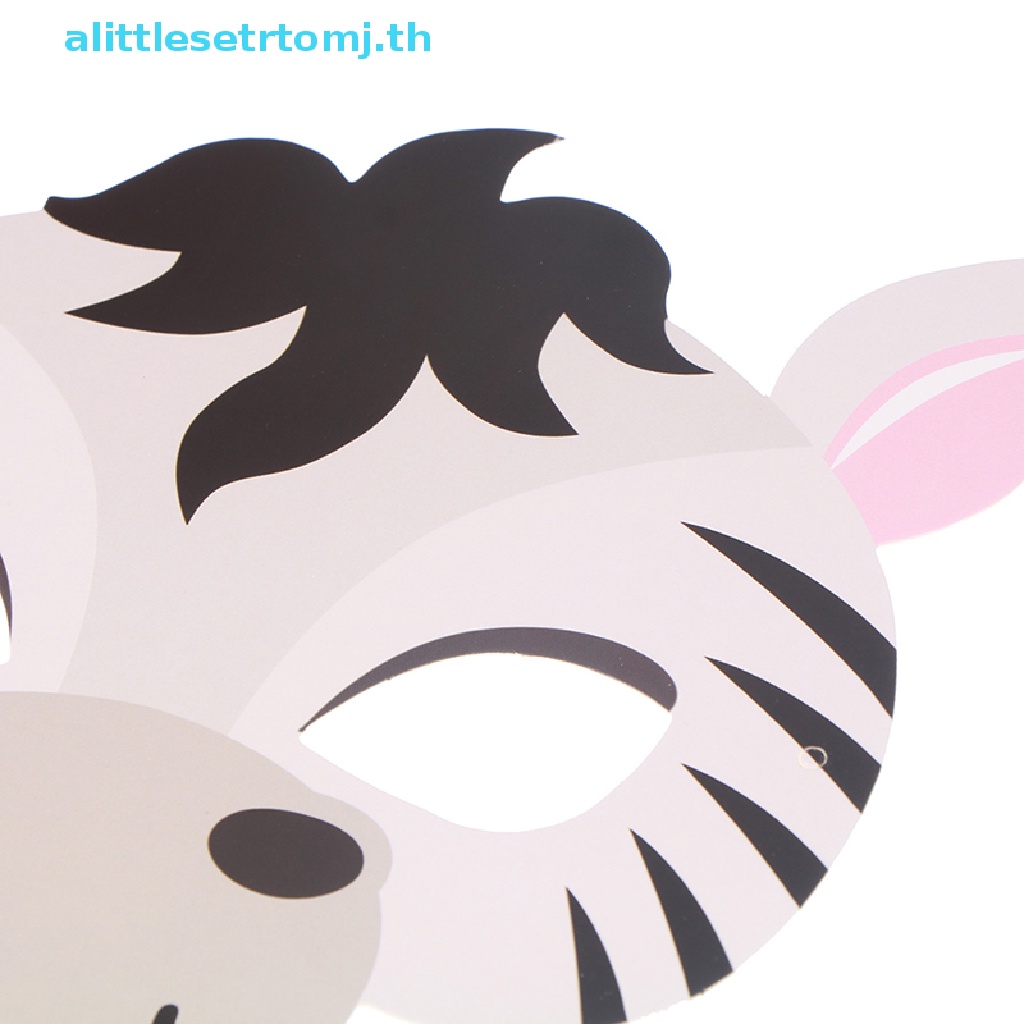 alittlese-หน้ากากกระดาษ-ลายการ์ตูนสัตว์-สําหรับเด็ก-12-ชิ้น