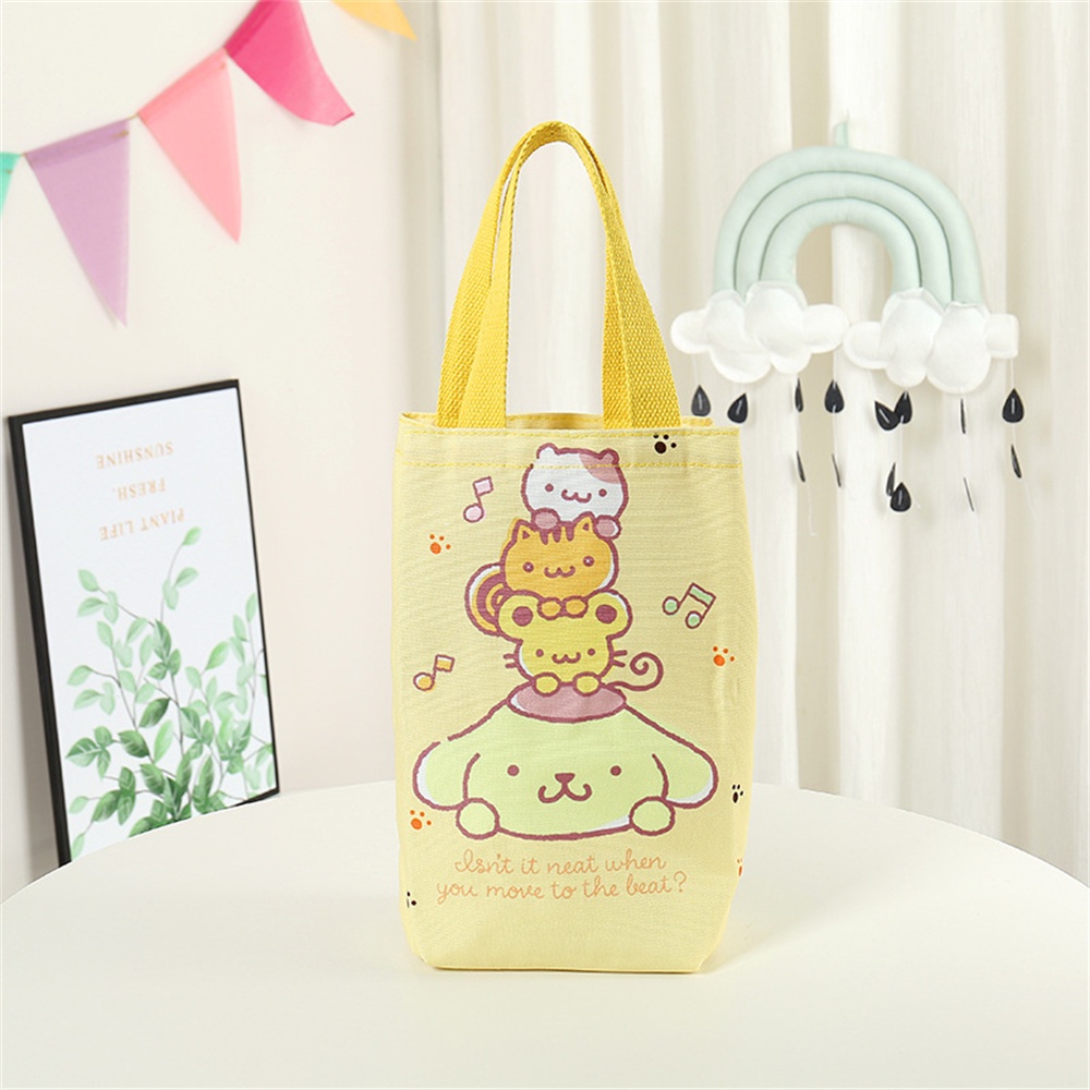 sanrio-กระเป๋าผ้าแคนวาส-ลายการ์ตูน-merle-pudding-สําหรับใส่แก้วน้ํา-ร่ม