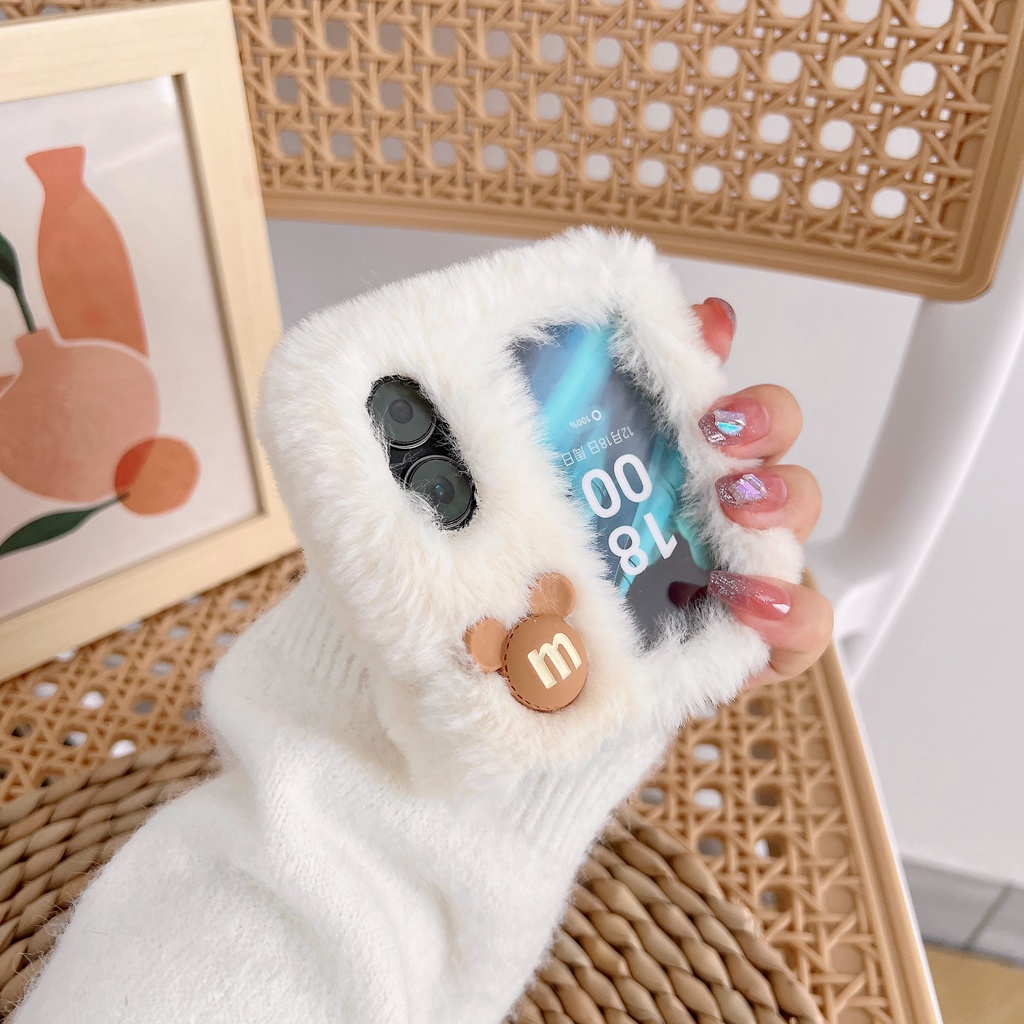 เคสโทรศัพท์มือถือ-แบบฝาพับ-ลายน่ารัก-สําหรับ-oppo-find-n2-flip-furry-find-n2flip