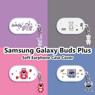 【จัดส่งรวดเร็ว】เคสหูฟัง แบบใส ลายการ์ตูนหมี สตรอเบอร์รี่ สําหรับ Samsung Galaxy Buds Plus