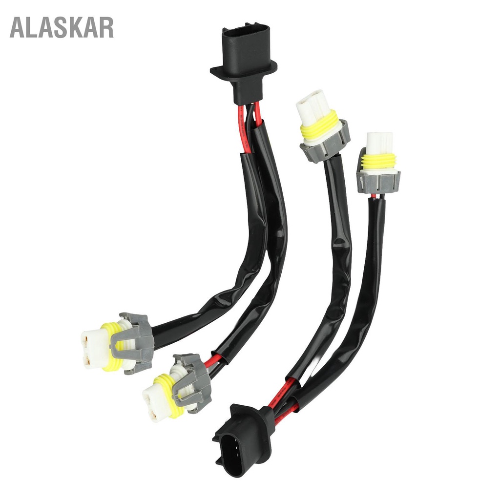 alaskar-2-pcs-ไฟหน้าสายไฟสายไฟอะแดปเตอร์-h13-9008-ชาย-9005-9006-หญิง-way-splitter-wire-adapter-สำหรับรถบรรทุกรถกระบะ-led-ปลั๊กสายไฟ