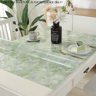 ผ้าปูโต๊ะ PVC แบบใส กันน้ํามัน กันลวก พิมพ์ลายดอกไม้ สําหรับโต๊ะกาแฟ