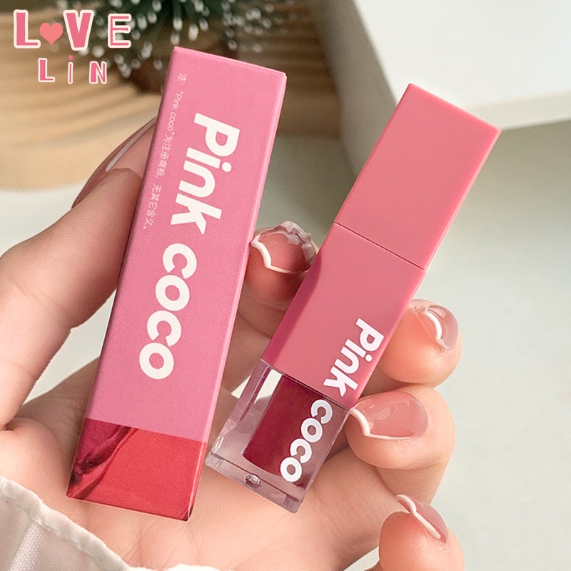 lovelin-pink-coco-qin-dye-ลิปสติก-เนื้อแมตต์กํามะหยี่-ติดทนนาน