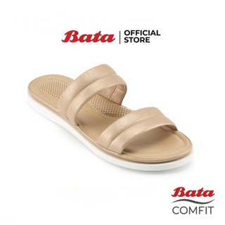 BATA บาจา COMFIT รองเท้าเพื่อสุขภาพ แบบสวมส้นแบน สำหรับผู้หญิง รุ่น CARISSLY สีเบจ 5618751 สีกรมท่า 5619751