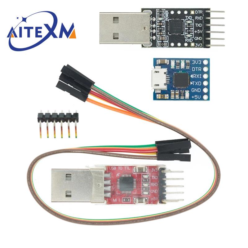โมดูลเชื่อมต่อ CP2102 USB 2.0 เป็น UART TTL 5PIN STC FT232 CH340 PL2303 ...