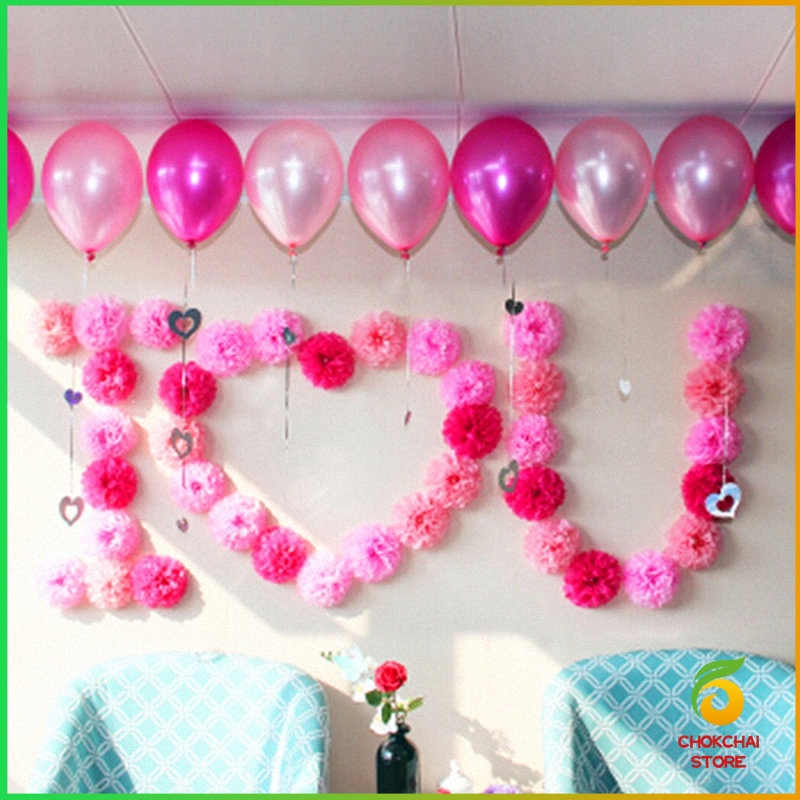 chokchaistore-ลูกบอลดอกไม้-ลูกบอลกระดาษ-6-8-นิ้ว-สําหรับตกแต่งงาน-งานปาร์ตี้วันเกิด-เทศกาล-party-supplies