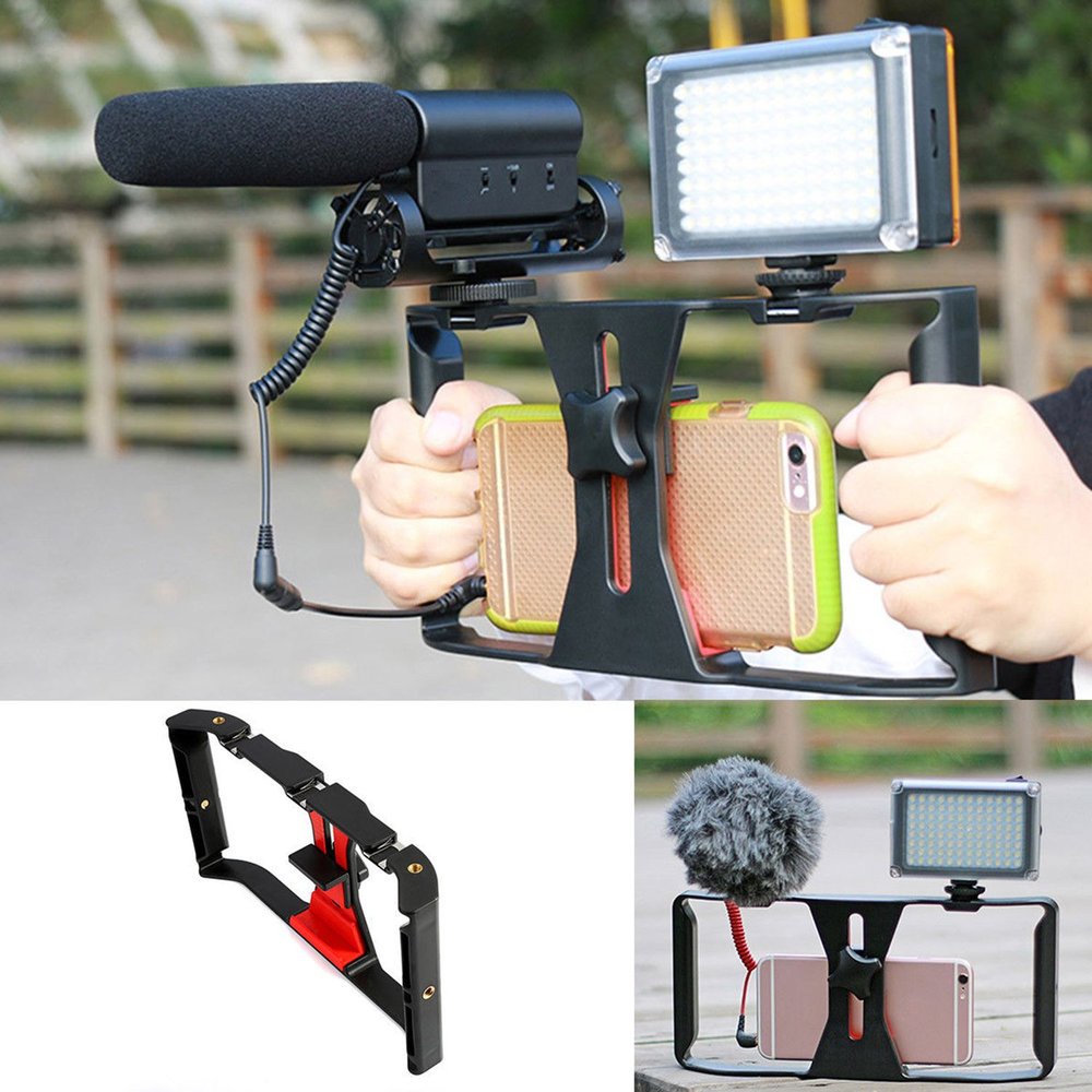 video-camera-cage-stabilizer-film-making-rig-for-smart-phone-video-rig-โทรศัพท์มือถือ-hand-grip-bracket-holder-stabilizer