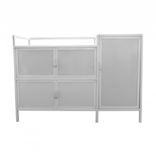 Electrol_Shop-CROWN ตู้อเนกประสงค์ในห้องครัว 117x42x82 ซม. PQS-9201 KTAC9201 สีขาว สินค้ายอดฮิต ขายดีที่สุด