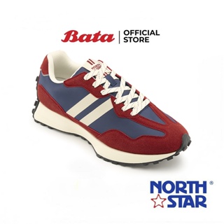 Bata บาจา ยี่ห้อ North Star รองเท้าผ้าใบแบบผูกเชือก รองเท้าผ้าใบแฟชั่น สนีกเกอร์ สำหรับผู้ชาย สีแดง 8205051