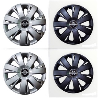 *แนะนำ* Wheel Cover ฝาครอบกระทะล้อ มี สีดำ หรือ สีบรอนซ์ ขอบ R 15 นิ้ว ลาย NISSAN wc7 (1 ชุด มี 4 ฝา) **