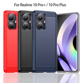 เคสโทรศัพท์มือถือแบบนิ่ม ลายคาร์บอน สําหรับ Realme 10 9 Pro+ 10S 9i 5G 6 8 Pro Plus 6S GT Neo 3 5 Neo3 Neo5 Narzo 50i Prime 50 Pro