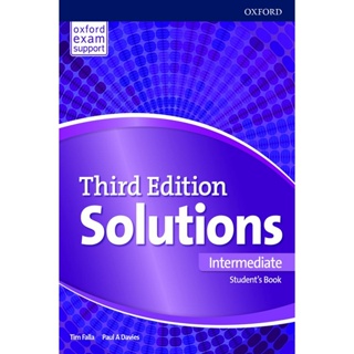 Bundanjai (หนังสือเรียนภาษาอังกฤษ Oxford) Solutions 3rd ED Intermediate : Students Book +Online Practice (P)