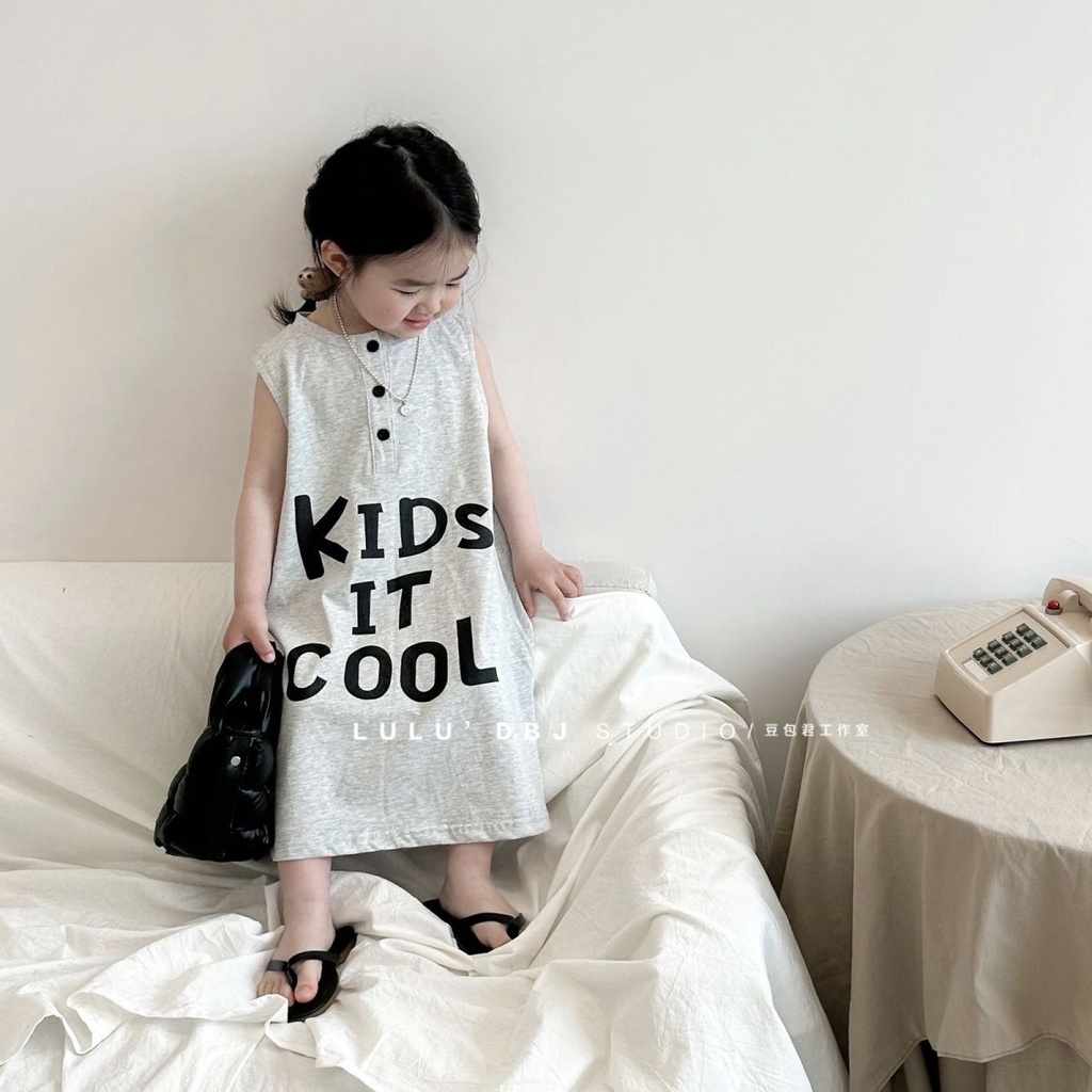 พร้อมส่ง-ลดกระหน่ํา-ชุดเดรสเสื้อยืด-พิมพ์ลายตัวอักษร-สไตล์เกาหลี-ญี่ปุ่น-แฟชั่นฤดูร้อน-สําหรับเด็กผู้หญิง-2023