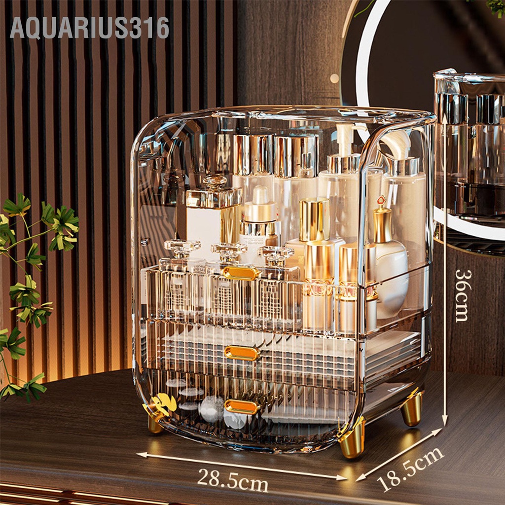 aquarius316-ที่ใส่เครื่องสำอางกันฝุ่นความจุขนาดใหญ่ใสที่ใส่เครื่องสำอาง