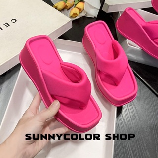 SUNNYCOLOR รองเท้าแตะ ขนาดใหญ่ แฟชั่นสําหรับผู้หญิง ไซซ์ 35-43 B28G0KX