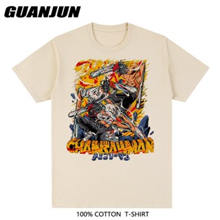 New Japanese Anime Chainsaw T-shirts Manga Graphic Print Y2k Clothes Funny Cartoon T Shirt  fashion men top