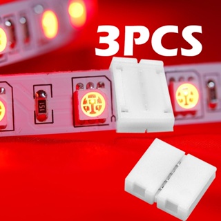 แถบไฟ LED 3PCS พร้อมปุ่ม RGB 4P กล่อง 8 มม. ตัวเชื่อมต่อแบบไม่มีรอยต่อ 10 มม. แถบแสงที่มีสีสันบอร์ดแบนการเชื่อมต่อ