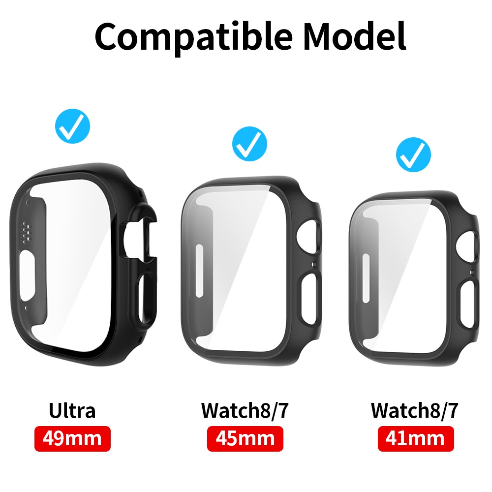 กระจก-เคส-สําหรับ-apple-watch-case-series-49-มม-7-8-41-มม-45-มม-ป้องกันหน้าจอ-40-มม-44-มม-pc-กันชน-สําหรับ-iwatch-ultra-เคสป้องกัน