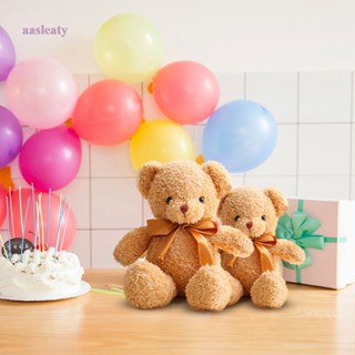 Aasleaty หมอนตุ๊กตาหมีเท็ดดี้น่ารัก ริบบิ้นน่ารัก แบบนิ่ม ของขวัญคริสต์มาส สําหรับแฟนสาว