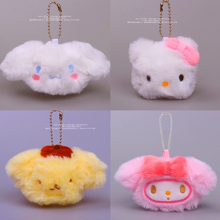 พวงกุญแจ จี้ตุ๊กตา Sanrio Hello kitty kuromi Cinnamoroll Melody แบบนิ่ม สําหรับตกแต่งกระเป๋า