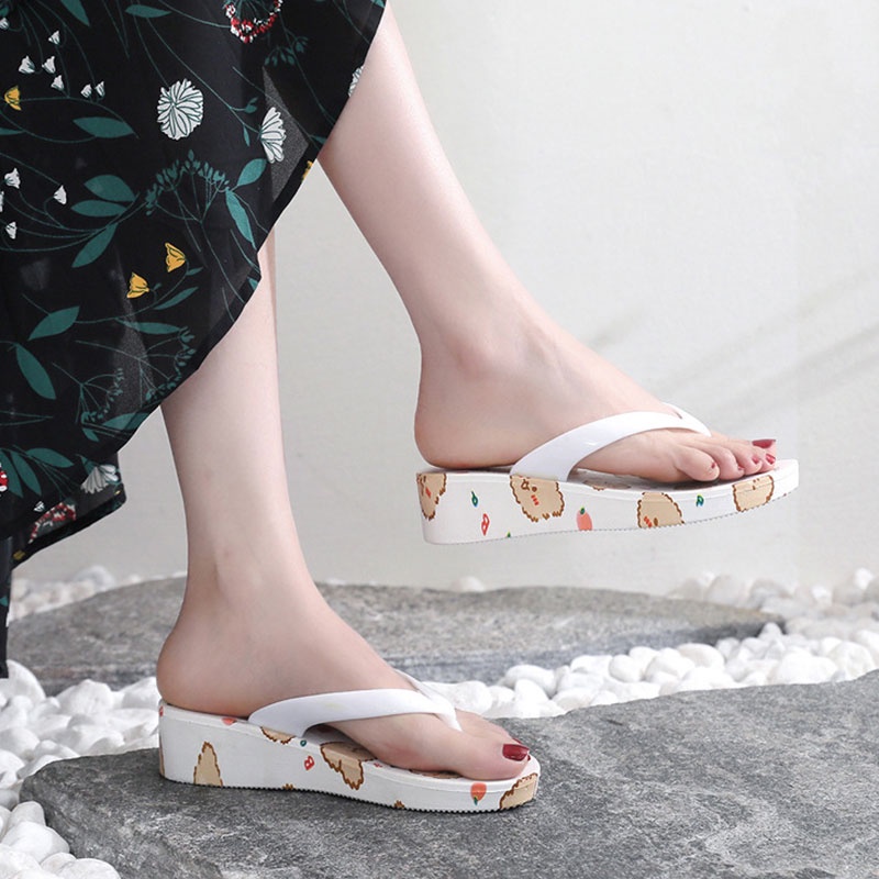 renben-รองเท้าผู้หญิงรองเท้าแตะส้นสูงช่วยให้ด้านล่างนุ่มใหม่-flip-flop-หญิงกันลื่นด้านล่างหนาสุทธิหญิงสวมใส่ภายนอกแฟชั่น