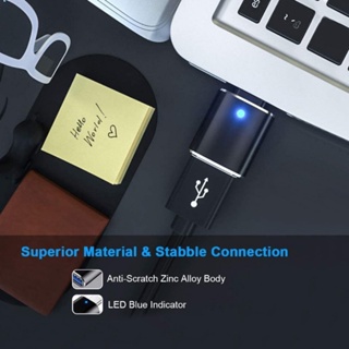 Rich2.br อะแดปเตอร์แปลงแฟลชไดรฟ์ OTG Type-C เป็น USB Mini อเนกประสงค์ พร้อมไฟแสดงสถานะ สําหรับสมาร์ทโฟน